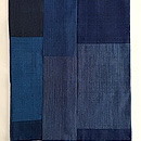 藍染め結城紬の継ぎ仮絵羽