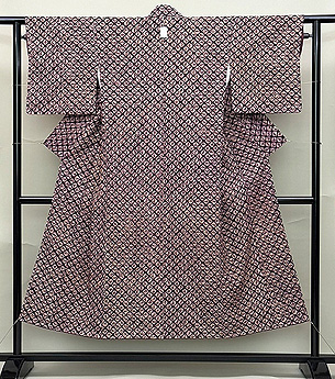 紫根染め木綿の袷