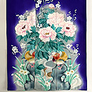 江戸紫牡丹におしどりの色留袖