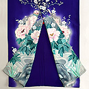 江戸紫牡丹におしどりの色留袖