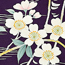 滅紫に桜文様の訪問着