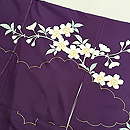 滅紫に桜文様の訪問着