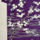 滅紫に桜文様の訪問着