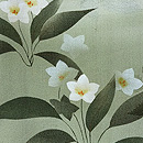 椿にイチリンソウ文の長羽織