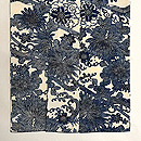 波に菊唐草文様鬼絞縮緬の小紋 浦野理一作