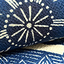 波に菊唐草文様鬼絞縮緬の小紋 浦野理一作