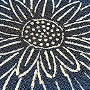 波に菊唐草文様鬼絞縮緬の小紋 浦野理一作