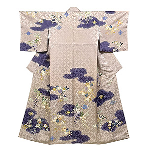 藤に桜橘文様の訪問着