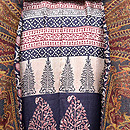 カシミール青に臙脂色の道中着