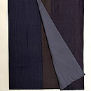 藍と茶片身代りの結城紬