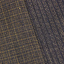 藍と茶片身代りの結城紬