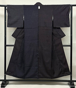 藍と茶片身代わりの結城紬