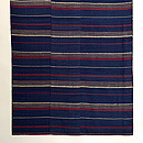 段熨斗目柄の紬