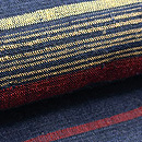 段熨斗目柄の紬