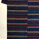 段熨斗目柄の紬