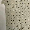 黄緑色の琉球柄の紬