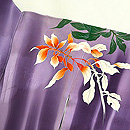 紅葉した鶏頭の訪問着