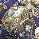 紫地貝桶に松桐の付下