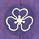 紫地貝桶に松桐の付下