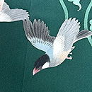 立涌に四季の花々の付下