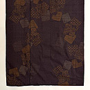 焦茶色紙文様本場結城紬