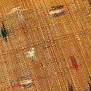 金茶色カラフル絣紬