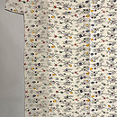 吹き寄せ文様京紅型小紋着物