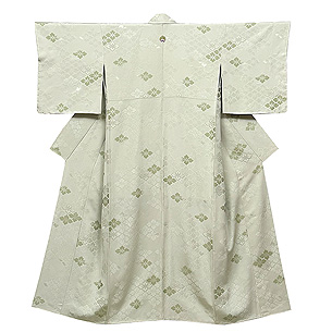 花菱紋織色無地着物