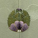 花菱紋織色無地着物