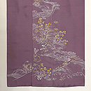 草花と波間に遊ぶ兎文様一つ紋色留