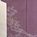 草花と波間に遊ぶ兎文様一つ紋色留