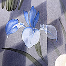 石畳に菖蒲の付下