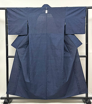 ドット柄綿薩摩単衣