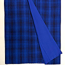 青地格子の本場結城紬