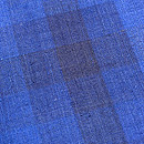 青地格子の本場結城紬