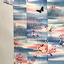 ぼかしに桜文様の小紋