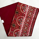 インド更紗 ドームに鋸歯文様の名古屋帯　帯裏