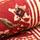 インド更紗 ドームに鋸歯文様の名古屋帯　質感・風合