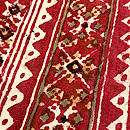 インド更紗 ドームに鋸歯文様の名古屋帯　質感・風合