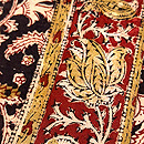 インド更紗 茶色唐草の名古屋帯　質感・風合