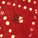 インド更紗 ドット柄の名古屋帯　質感・風合