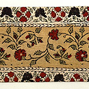 インド更紗 星にゾウさんの名古屋帯　前柄