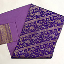 サリー崩し紫の名古屋帯　帯裏