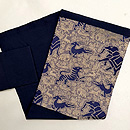 茜色花織の名古屋帯　帯裏