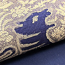 茜色花織の名古屋帯　質感・風合