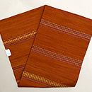 茜色花織の名古屋帯　帯裏