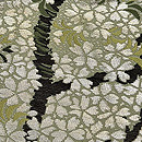 柳に桜文の織り名古屋帯 質感・風合