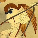 ウツギに小鳥の染め名古屋帯 質感・風合