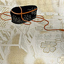 「松風」文様刺繍の袋帯 前柄