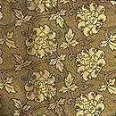 二重蔓中牡丹唐草金蘭袋帯 龍村晋作 前柄